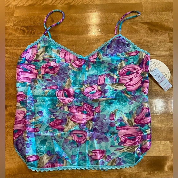 MYONNE Vintage 80s 90s Lingerie Set Purple Floral Design NWT Size Medium US Made - Picture 15 of 15